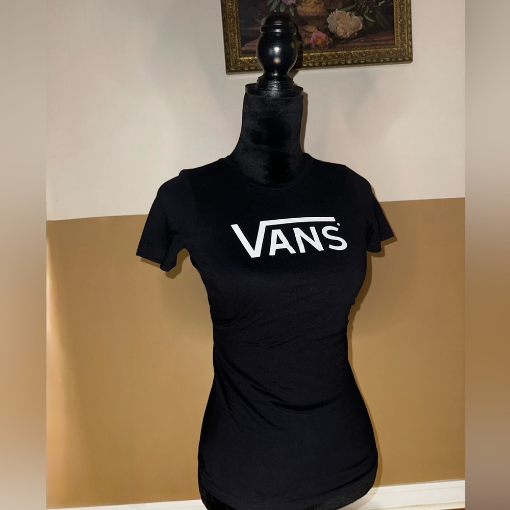Vans Black Fitted Short Sleeve Tee